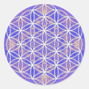 Flower of Life (Color 3) Classic Round Sticker