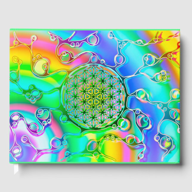 Flower Of Life - Colorfully Ways 1 Guest Book (Front)