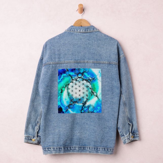 Flower Of Life - Colorfully Ways 2 Denim Jacket (Hangar)