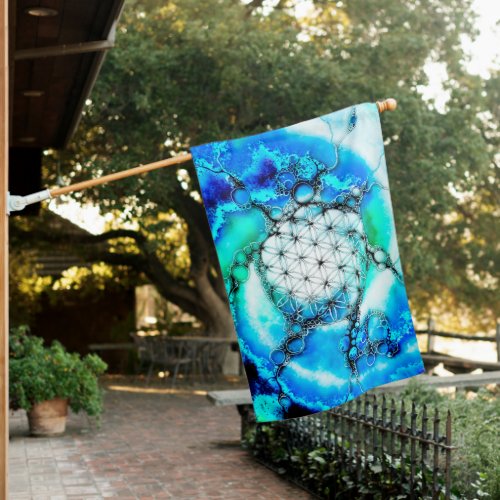 Flower Of Life _ Colorfully Ways 2 House Flag