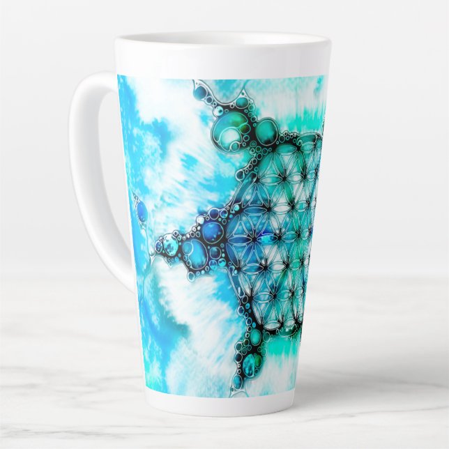 Flower Of Life - Colorfully Ways 3 Latte Mug (Left Angle)