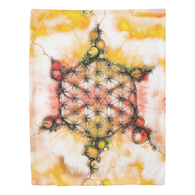 Flower Of Life - Colorfully Ways 4 Duvet Cover (Front)