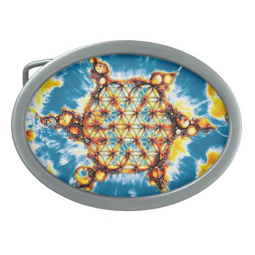 Flower Of Life _ Colorfully Ways 5 Belt Buckle