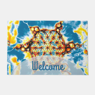 Flower Of Life - Colorfully Ways 5 Doormat