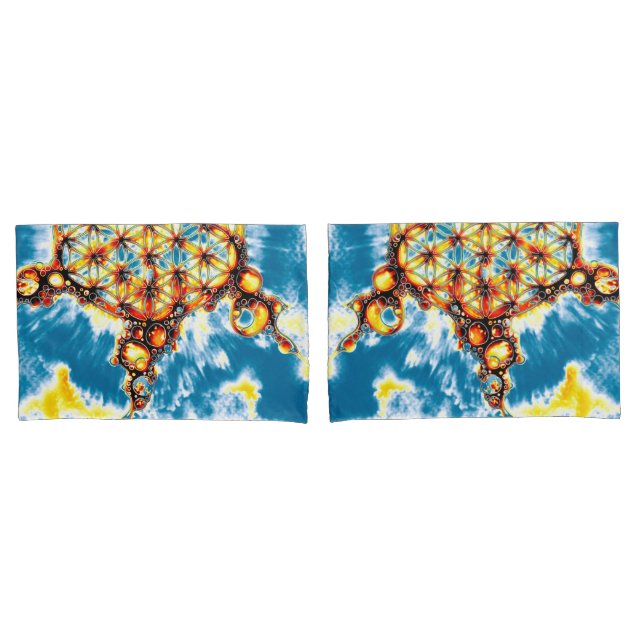 Flower Of Life - Colorfully Ways 5 Pillow Case (Front-Set)