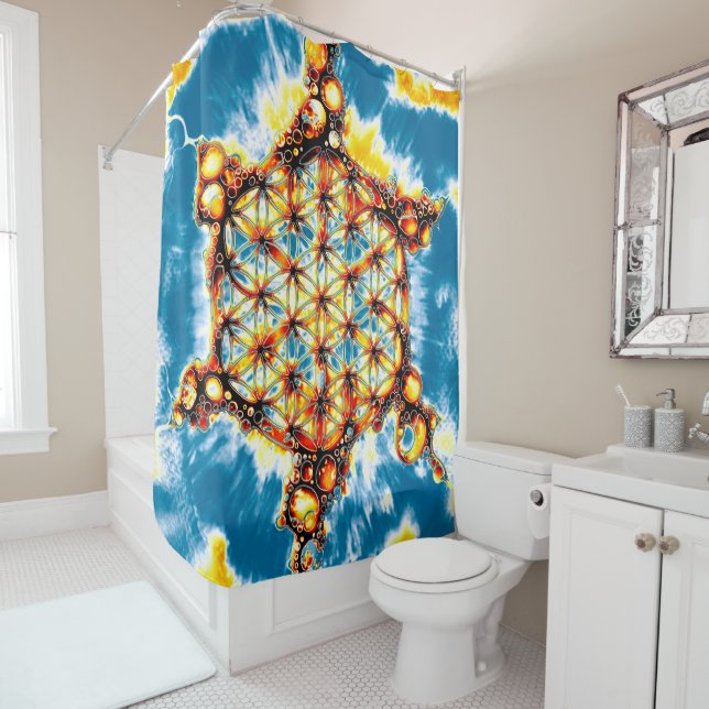 Flower Of Life - Colorfully Ways 5 Shower Curtain (In Situ)