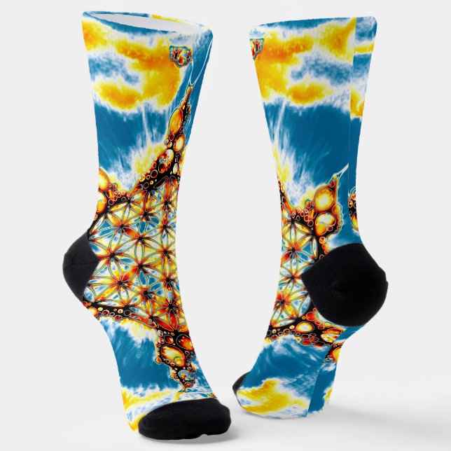 Flower Of Life - Colorfully Ways 5 Socks (Angled)