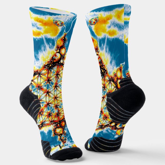 Flower Of Life - Colorfully Ways 5 Socks (Angled)