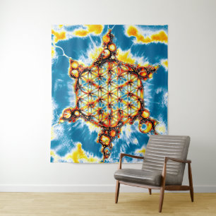 Flower Of Life - Colorfully Ways 5 Tapestry