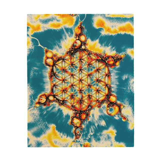 Flower Of Life - Colorfully Ways 5 Wood Wall Art (Front)