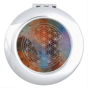 flower of life compact mirror