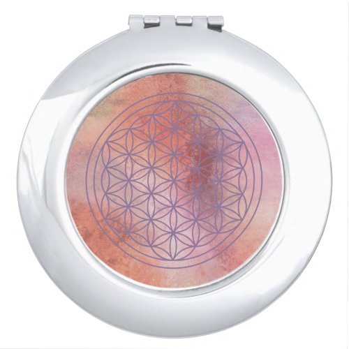 flower of life compact mirror