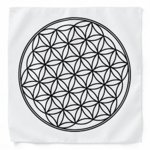 Flower of Life Crystal Grid Bandana