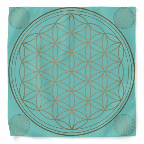 Flower of Life Crystal Grid Cloth Bandana