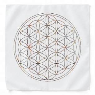 Flower Of Life Crystal Grid Cloth (V-Elements) Bandana
