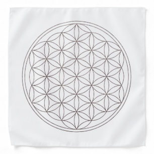 Flower Of Life Crystal Grid Cloth (V-Smoke) Bandana