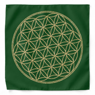 Flower of Life Crystal Grid for Prosperity Bandana