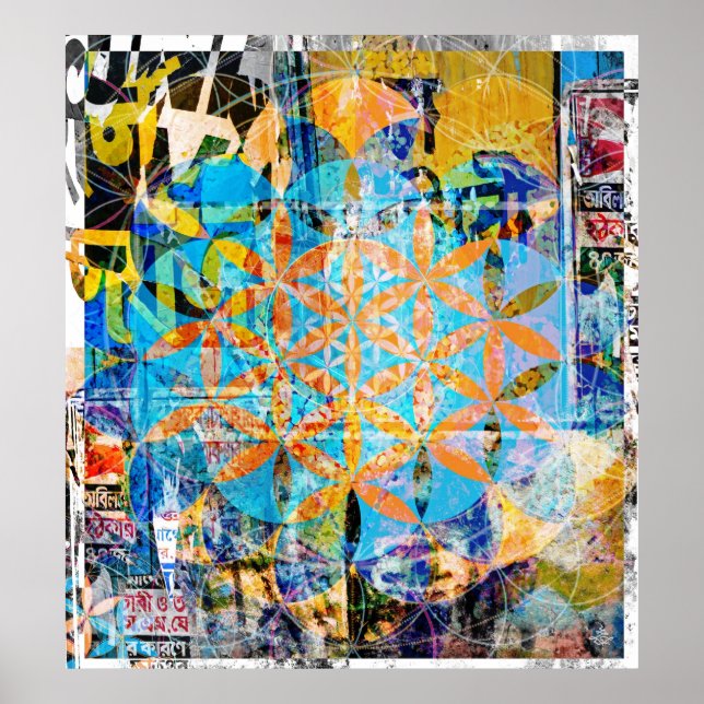 Flower Of Life Décollage Poster (Front)