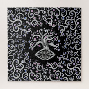 Flower of Life - Eye Tree Ornament Jigsaw Puzzle