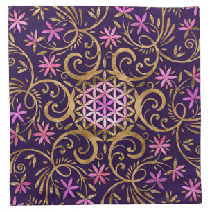 Flower of life - flourish mandala cloth napkin