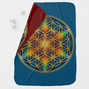 FLOWER OF LIFE - Fractal Blossom 1 Baby Blanket