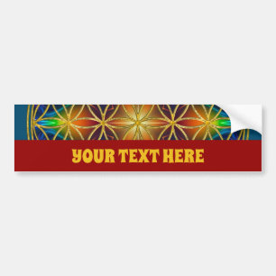 FLOWER OF LIFE - Fractal Blossom 1 Bumper Sticker