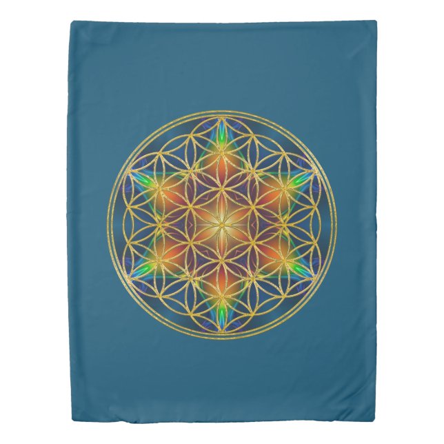 FLOWER OF LIFE - Fractal Blossom 1 Duvet Cover (Front)