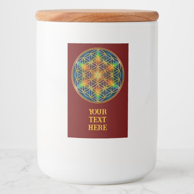 FLOWER OF LIFE - Fractal Blossom 1 Food Label (Front)