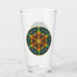 Flower Of Life - Fractal Blossom 1 Glass at Zazzle