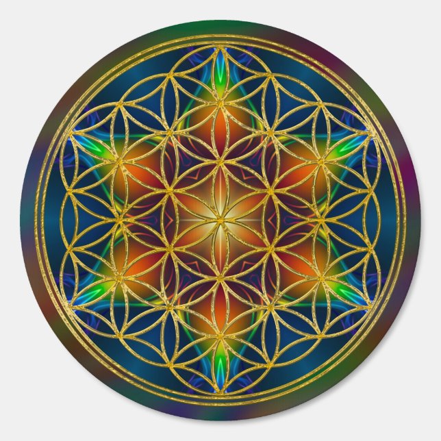 FLOWER OF LIFE - Fractal Blossom 1 Sign (Front)