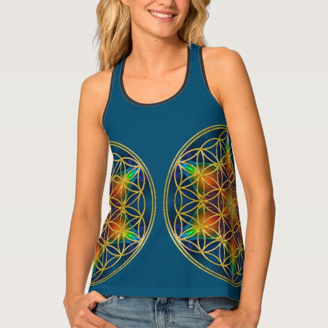 FLOWER OF LIFE - Fractal Blossom 1 Tank Top (Front)