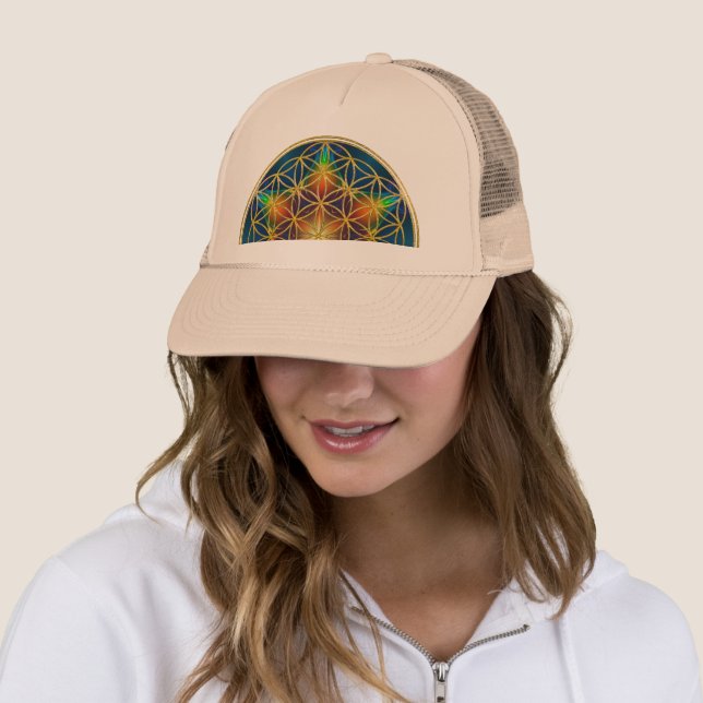 FLOWER OF LIFE - Fractal Blossom 1 Trucker Hat (In Situ)
