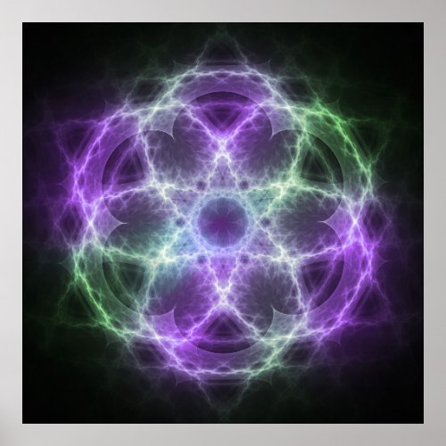 Flower of Life Fractal _ Sacred Geometry Poster
