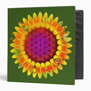 Flower Of Life - Geometric Blossom 4 3 Ring Binder