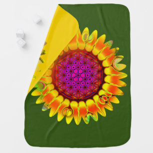 Flower Of Life - Geometric Blossom 4 Baby Blanket