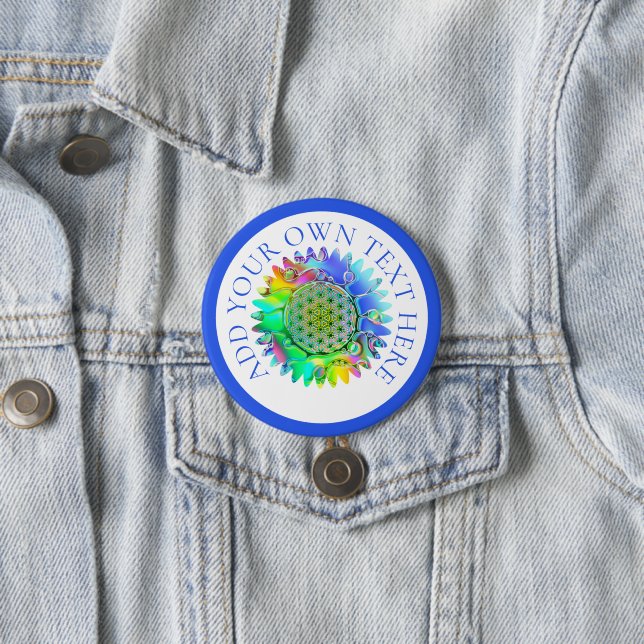 Flower Of Life - Geometric Blossom 4 Button (In Situ)
