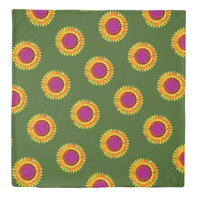 Flower Of Life - Geometric Blossom 4 Duvet Cover (Front)