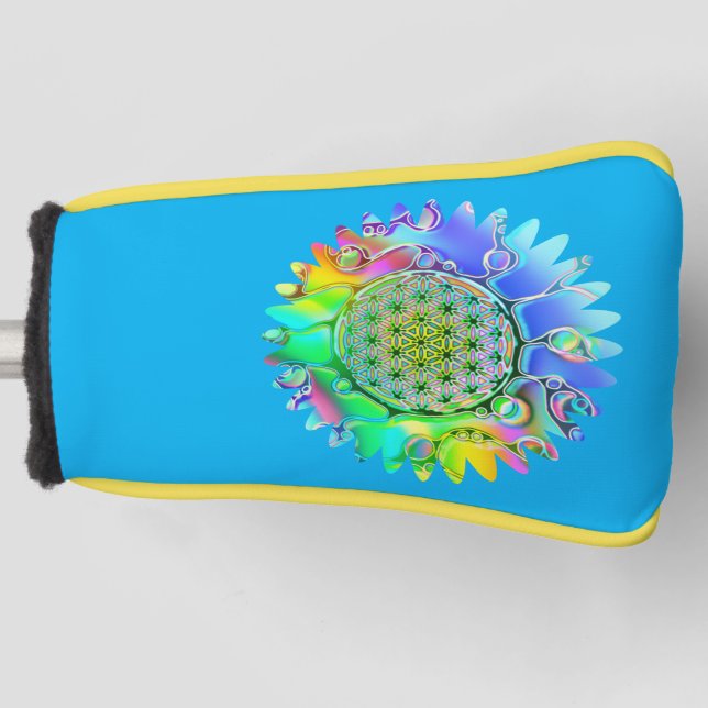 Flower Of Life - Geometric Blossom 5 Golf Head Cover (Front)