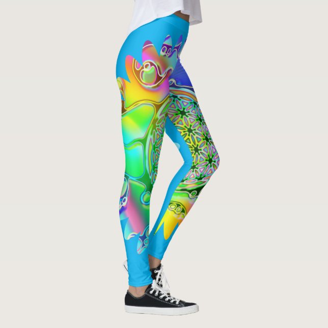 Flower Of Life - Geometric Blossom 5 Leggings (Right)
