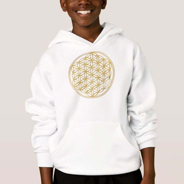 Flower Of Life | gold big Hoodie (Front)