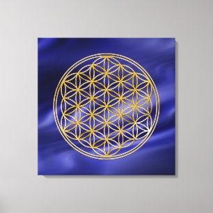 FLOWER OF LIFE - gold Canvas Print