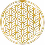 FLOWER OF LIFE - gold Cutout<br><div class="desc">Spiritual SymbolART by EDDA Fröhlich | The Flower of Life is the original language of the universe; shapes,  geometry,  numbers and proportions. It radiates harmony and perfection of the holy geometry and stands for infinity and perfect order.</div>