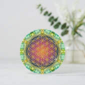 Flower Of Life - gold - fractal 2 (Standing Front)