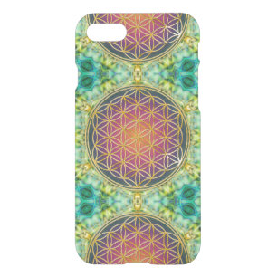 Flower Of Life - gold - fractal 2 iPhone SE/8/7 Case