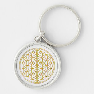 FLOWER OF LIFE - gold Keychain