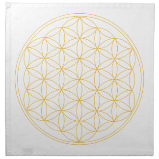Flower of Life Gold Line Cloth Napkin