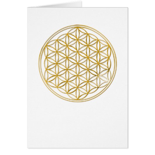 Flower Of Life | gold, small Cards (Front)