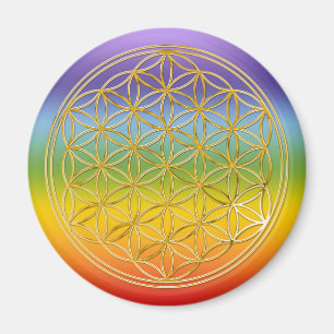 Flower Of Life   gold, small Magnet
