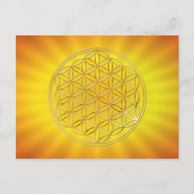 Flower Of Life | gold, small Postcard (Front)