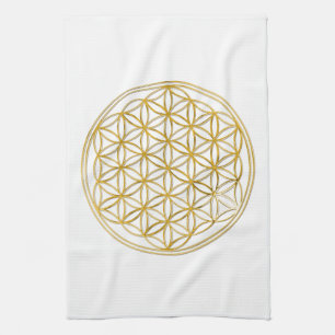 FLOWER OF LIFE - gold Towel